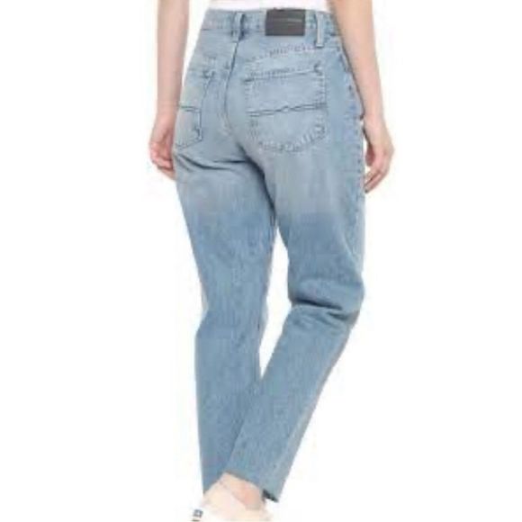 Lucky Brand Denim - Lucky Brand High Rise Drew Mom Cotton Ankle Jeans Fringe Raw Hem 10/30